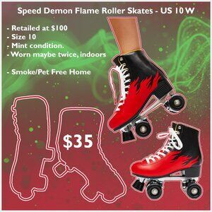 Speed Demon Quad Roller Skates - US10W - $35